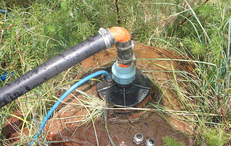 Borehole inspection and maintenance team at work.