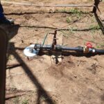 Solar-powered borehole water pump.
